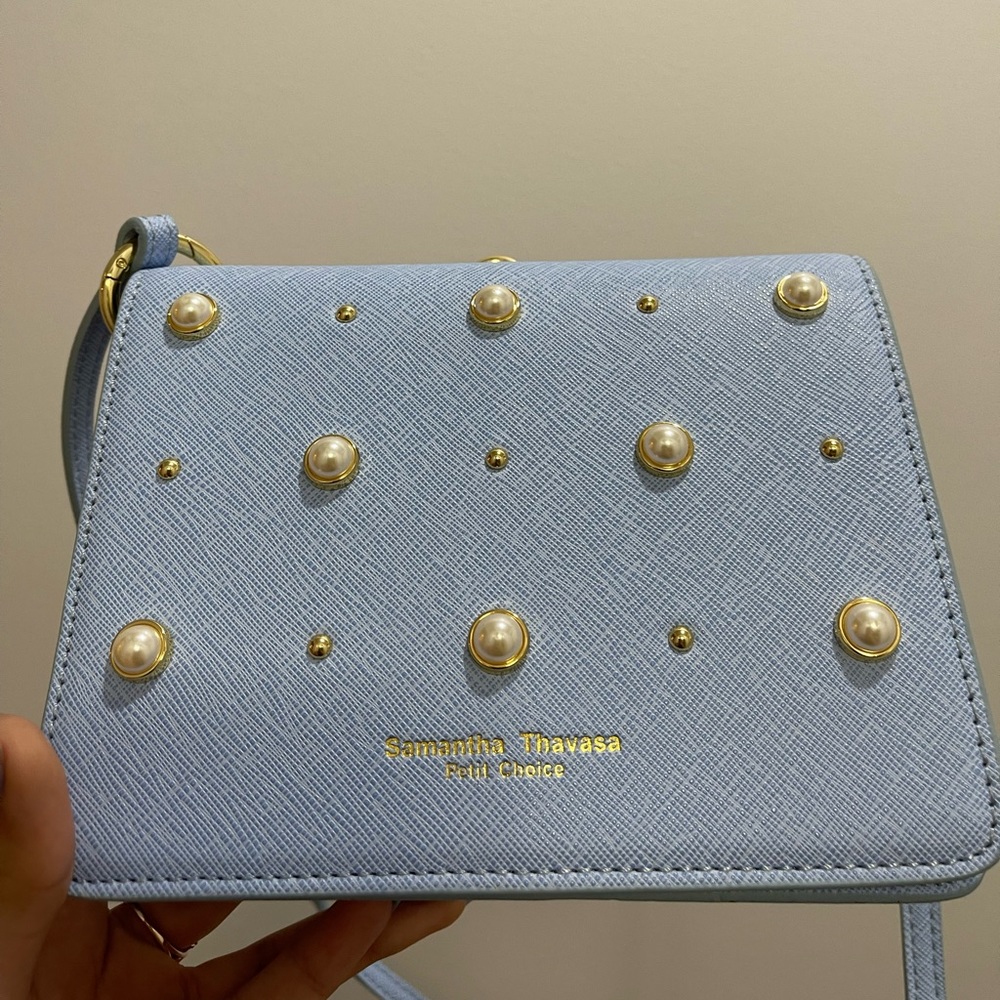 SAMANTHA THAVASA baby blue purse/ bag / crossbody - Picture 3 of 3